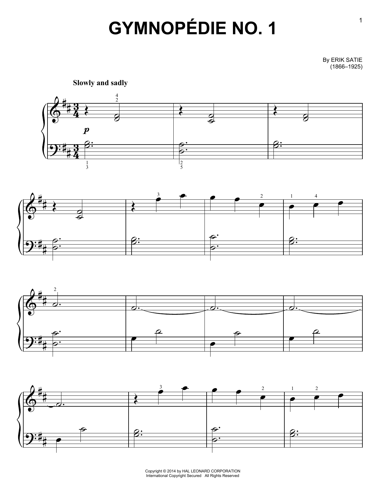 Produktbild zu: Gymnopedie No. 1