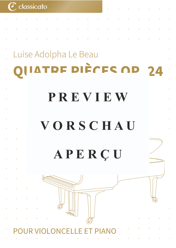 Produktgalerie: Seite 2 von 11 Quatre pièces op. 24 - Pièces de caractère romantiques pour violoncelle & piano - édition urtext, , Violoncello und Klavier