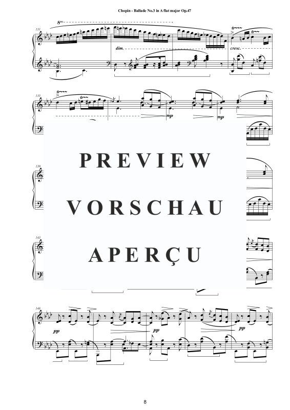 Produktgalerie: Seite 9 von 11 Ballade Nr. 3 As-Dur Op. 47, , Klavier Solo