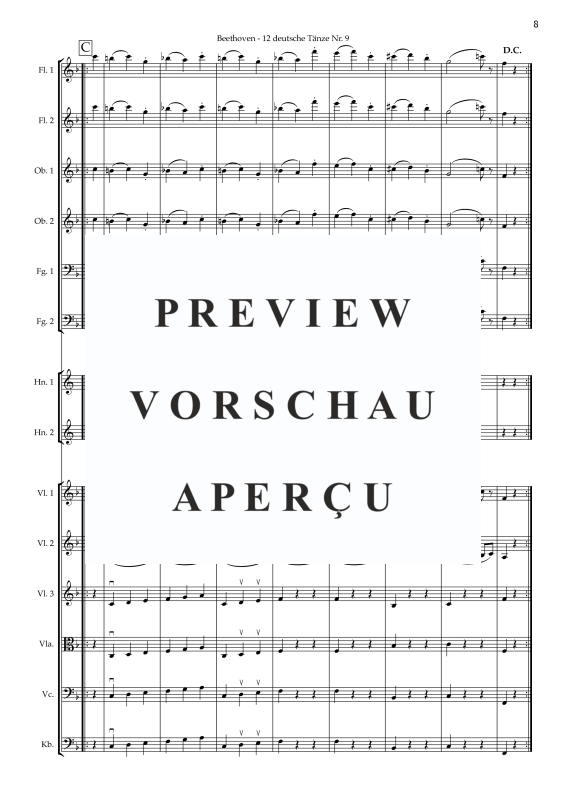 Produktgalerie: Seite 10 von 11 Deutscher Tanz Nr. 9, , Jugendkammerorchester