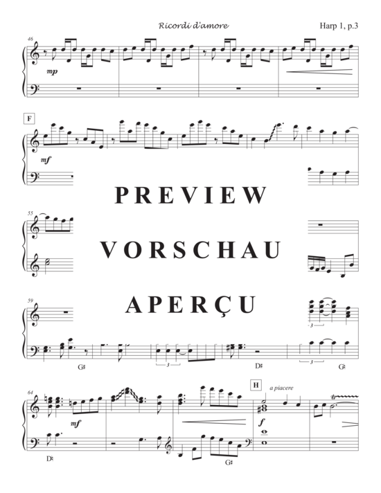 Produktgalerie: Seite 17 von 21 Ricordi d´ amore Memories of Love , , (2 Harfen)