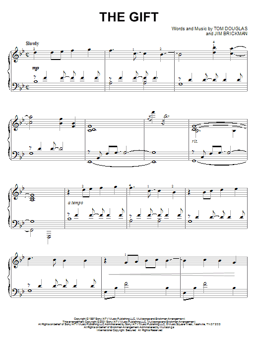 Product gallery: Page 1 of 1 The Gift, Jim Brickman