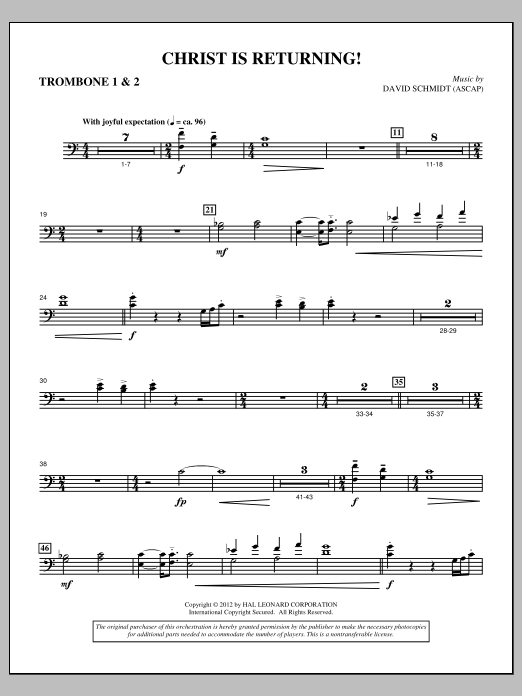 Product picture to: Christ Is Returning! - Trombone 1 & 2