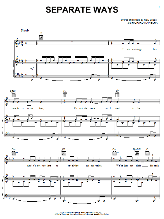 Produktgalerie: Seite 1 von 1 Separate Ways, Elvis Presley, Gesang, Gitarre, Klavier