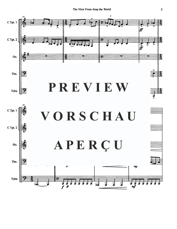 Produktgalerie: Seite 8 von 11 The View From Atop the World, , Blechbläserquintett