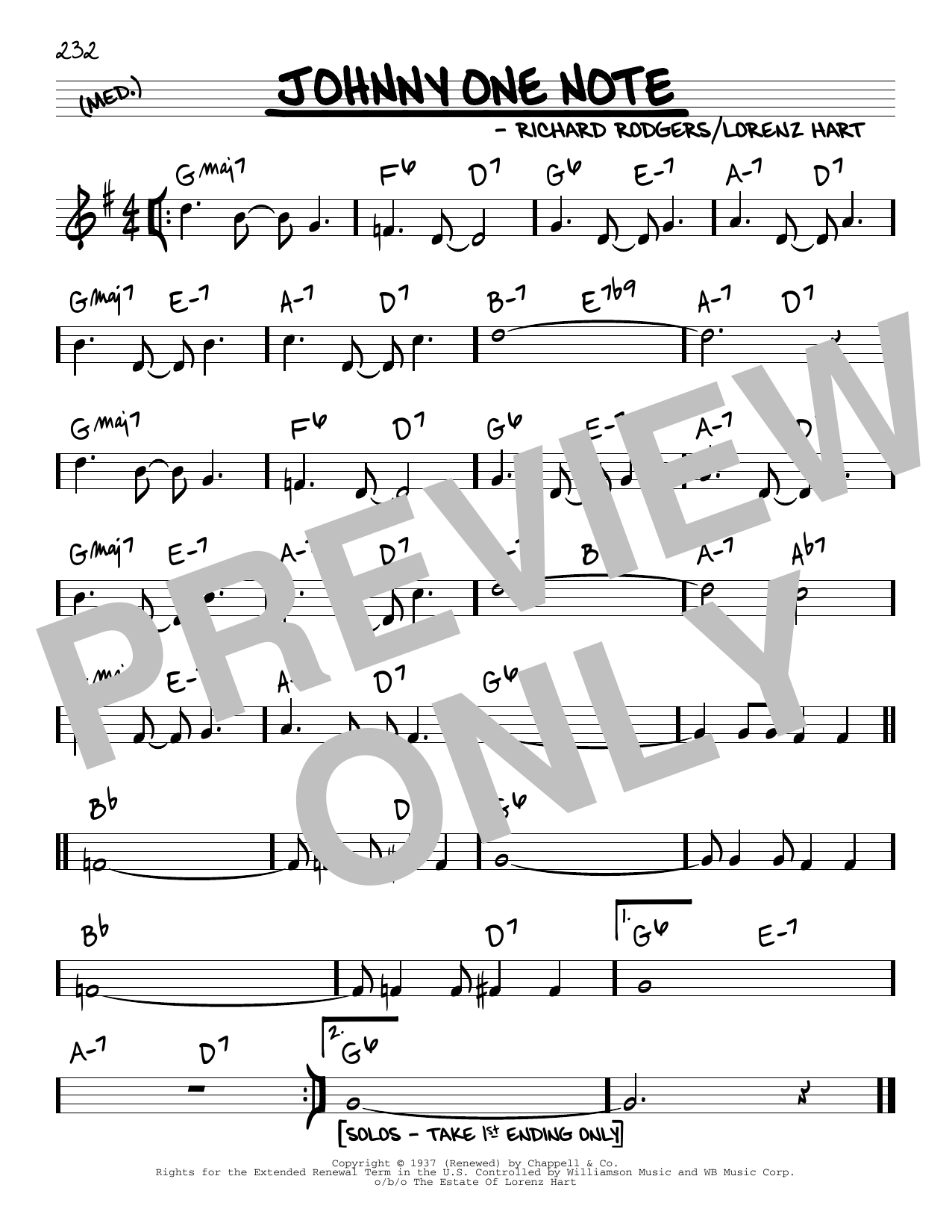 Product picture to: Johnny One-Note