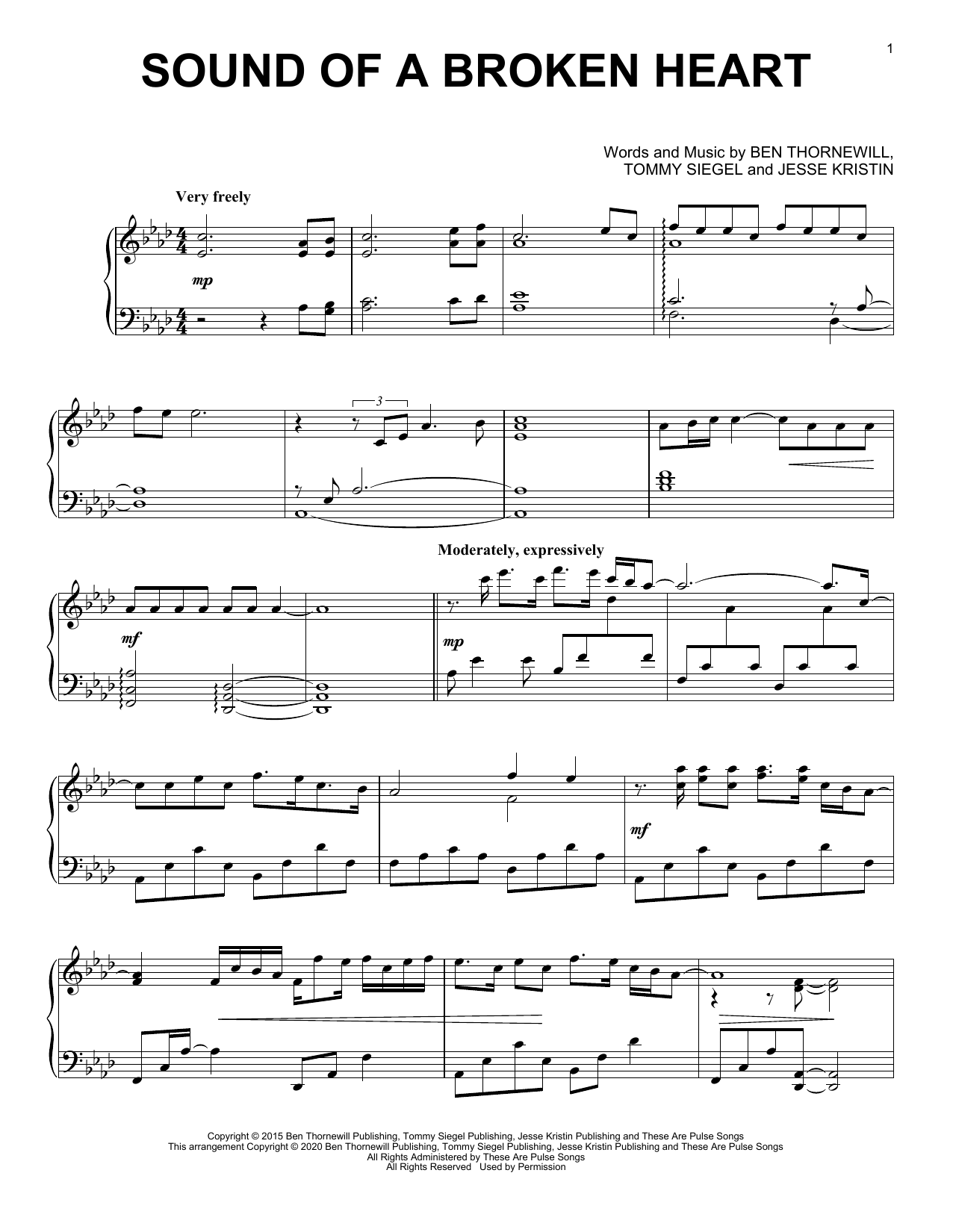 Produktbild zu: Sound Of A Broken Heart (Solo Piano Version)