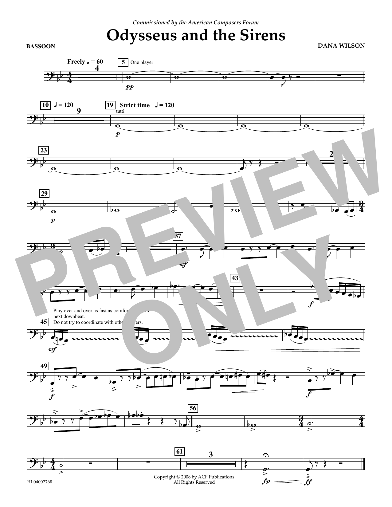 Produktbild zu: Odysseus and the Sirens - Bassoon
