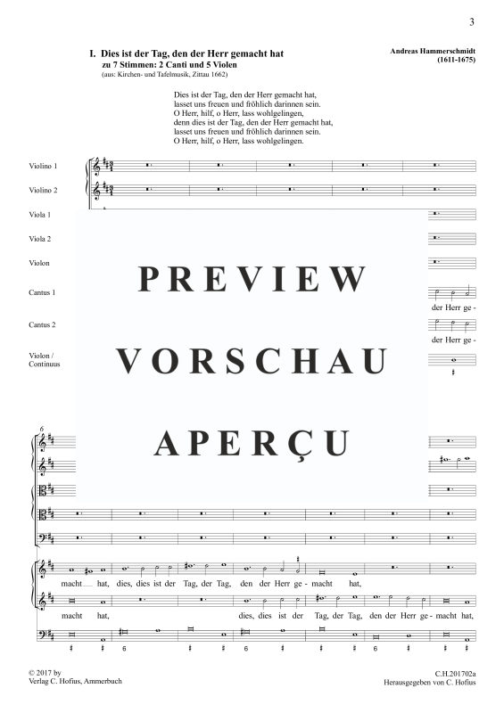 gallery: Dies ist der Tag, den der Herr gemacht hat, , Barockensemble mit doppelter Vokalbesetzung und Continuo