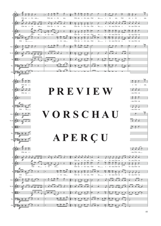 Product gallery: Page 18 of 27 Kyrie in memoriam Nathalie Hidalgo Sánchez (1982, Version II 2015) , ,  (3x mixed choir + 3x string quintet)