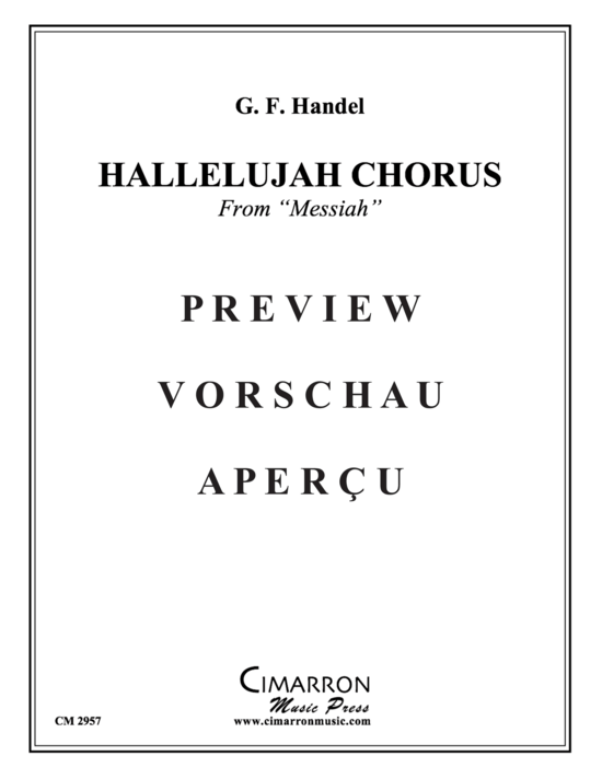 Produktgalerie: Seite 2 von 14 Hallelujah Chorus , , (Trompeten-Quartett)