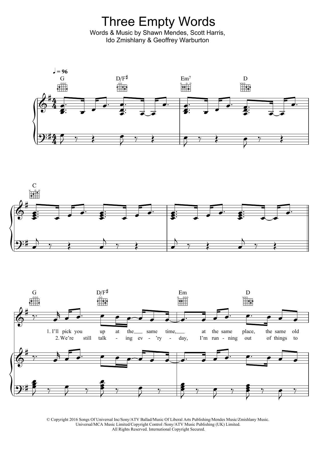 Produktbild zu: Three Empty Words