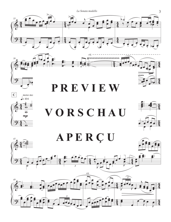 gallery: La Sonata modello , , Klavier Solo