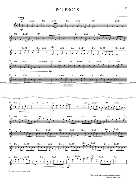 Produktgalerie: Seite 1 von 1 Bourbons, Sally Adams, Violine