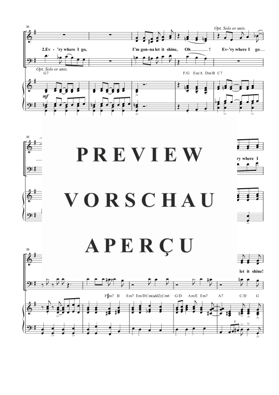 Produktgalerie: Seite 9 von 11 This Little Light Of Mine, , Gemischter Chor SAB und Klavier