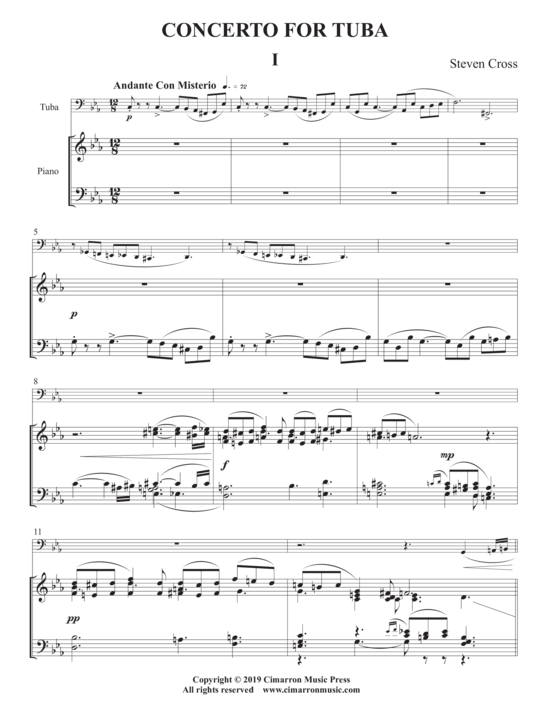 Product picture to: Concerto for Tuba Steven Cross
