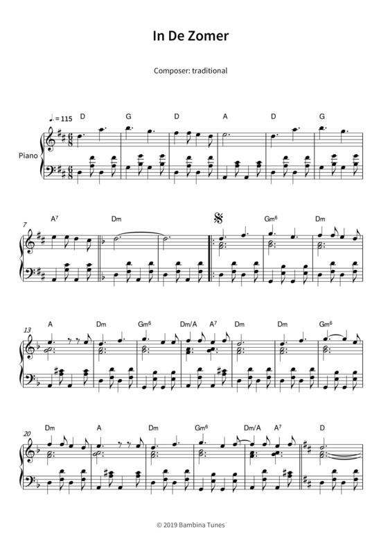Produktbild zu: In De Zomer traditional