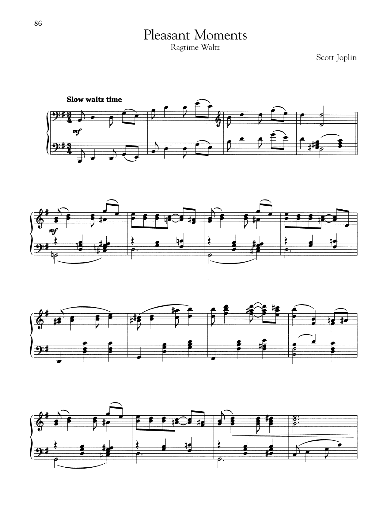 Product picture to: Pleasant Moments (Ragtime Waltz)
