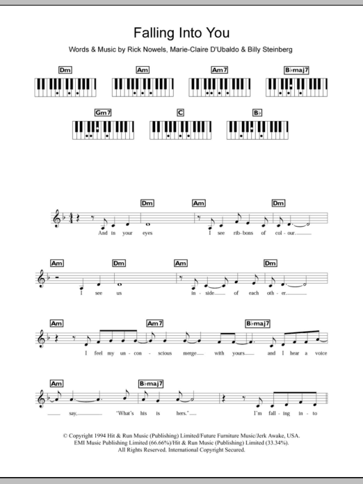 Produktgalerie: Seite 1 von 1 Falling Into You, Celine Dion, Klavier