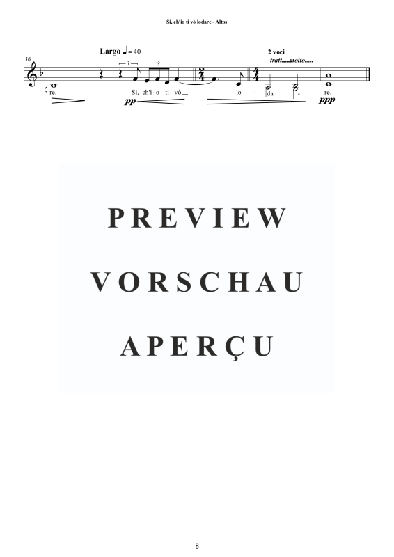Produktgalerie: Seite 9 von 11 Si, ch'io ti vò lodare - Lobgesang, , Gemischter Chor a capella