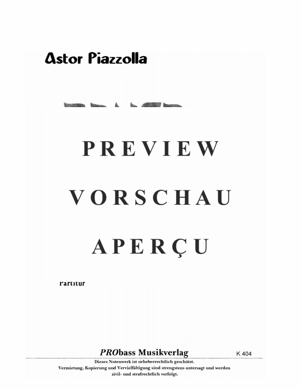 gallery: Tango Basso, , Double Bass Quartet - Score