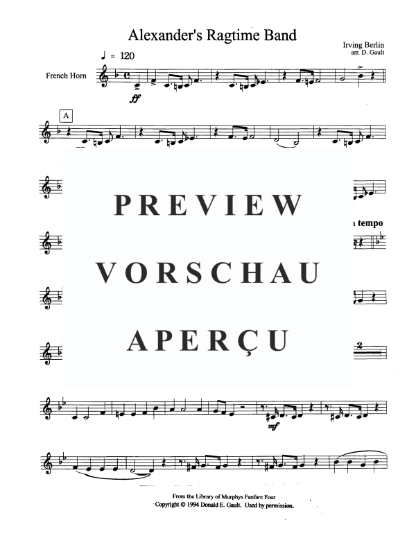 Produktgalerie: Seite 11 von 11 Alexander's Ragtime Band, , Blechbläserquartett