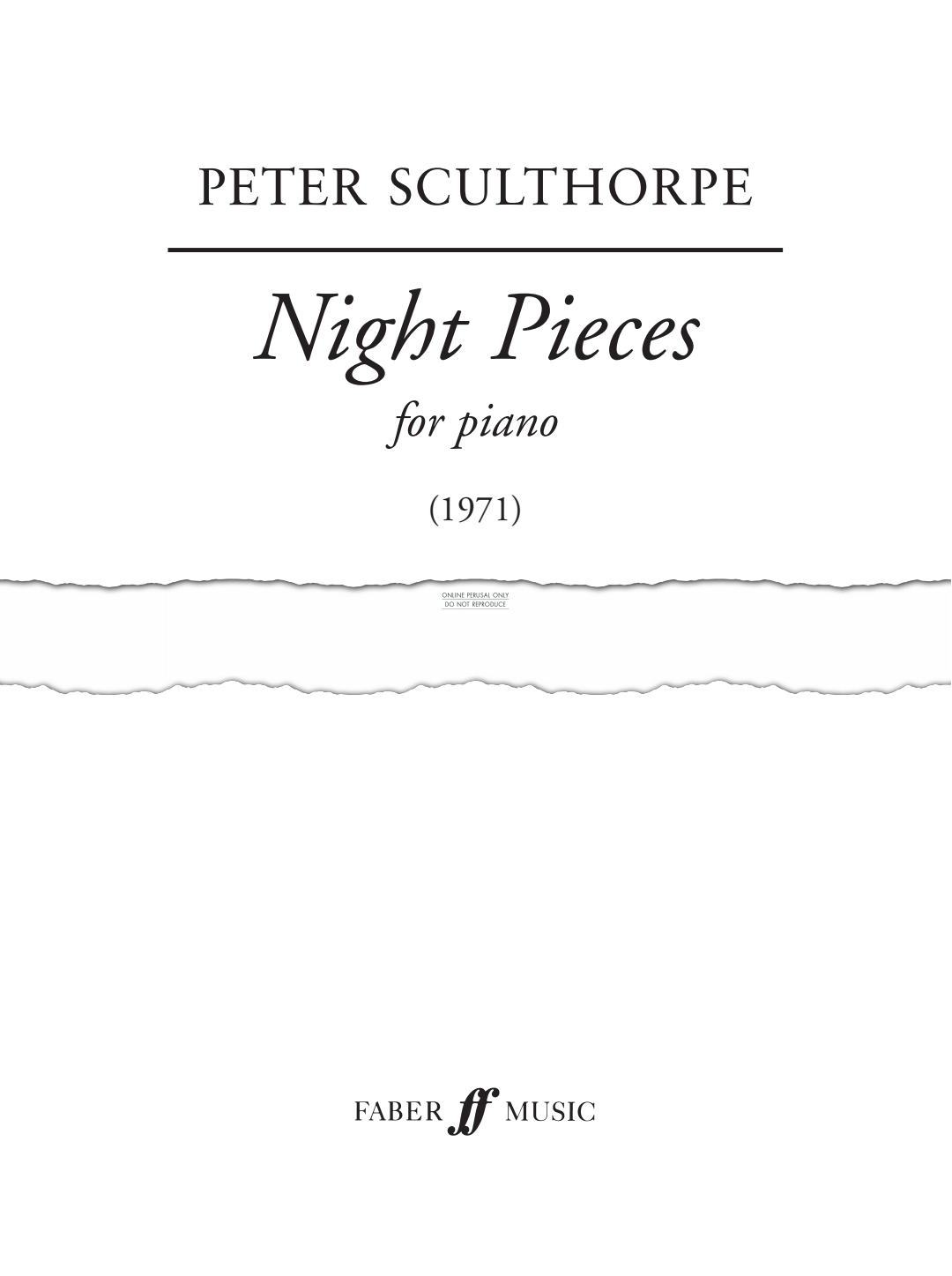 Produktgalerie: Seite 1 von 1 Night Pieces, Peter Sculthorpe, Klavier