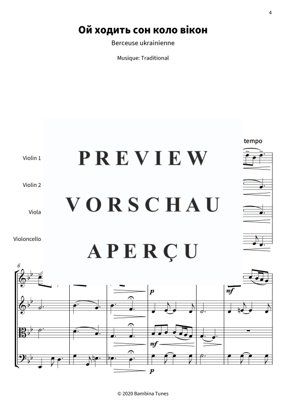 gallery: Trois berceuses du monde, , String quartet