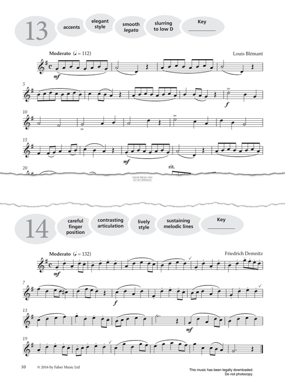 Product gallery: Page 1 of 1 Study No.14 'Moderato' (from 'More Graded Studies For Saxophone Book One'), Friedrich Demnitz
