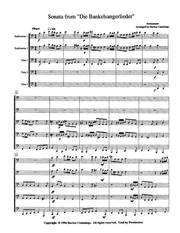 Produktbild zu: Sonata from "Die Bänkelsängerlieder"Anonymous