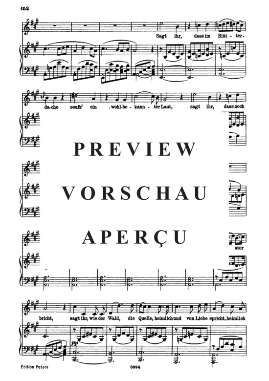 Product gallery: Page 3 of 5 Liebeslauschen D.698, , High Voice and Piano