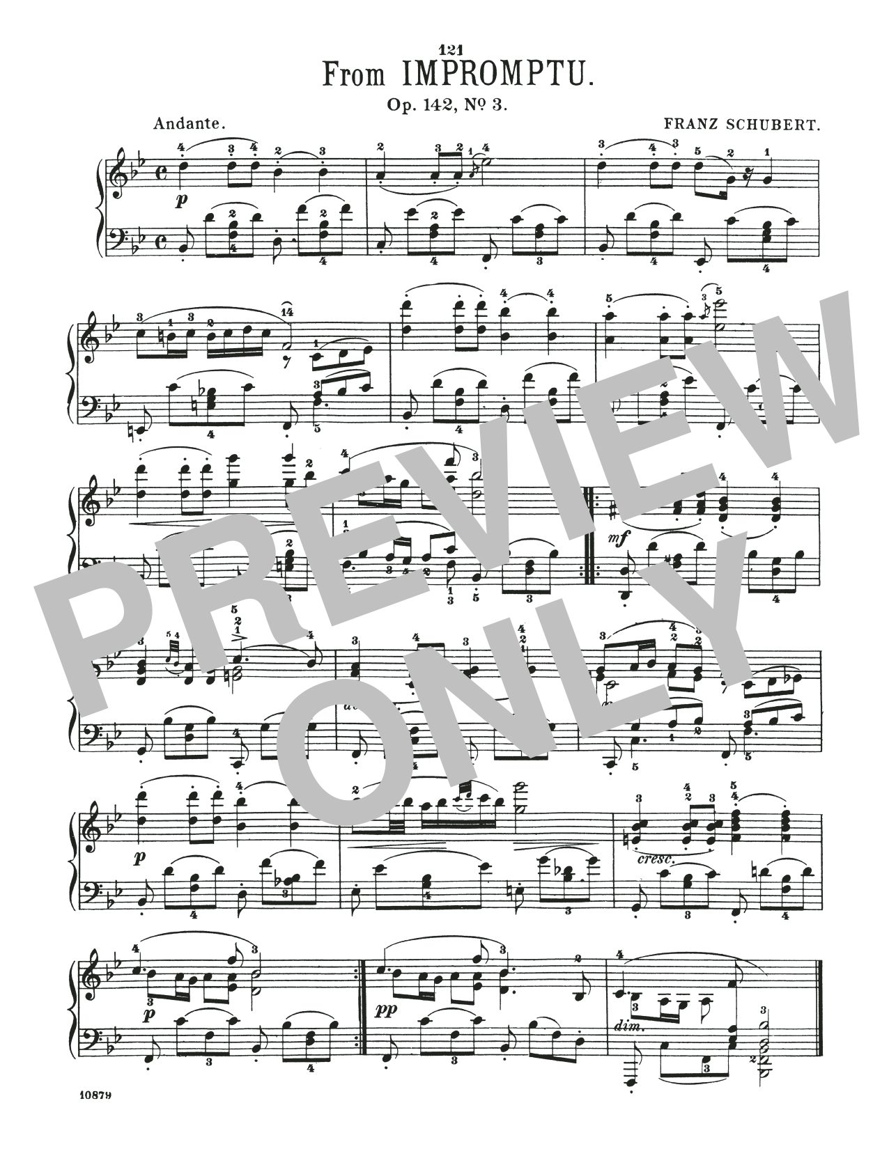 Produktbild zu: Andante, Op. 142, No. 3