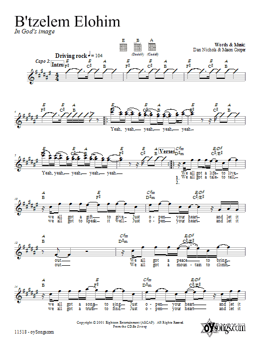 Product picture to:  B'tzelem Elohim - Dan Nichols