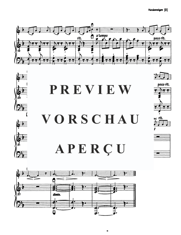 Produktgalerie: Seite 3 von 4 Herdenreigen, , Alphorn in F und Klavier