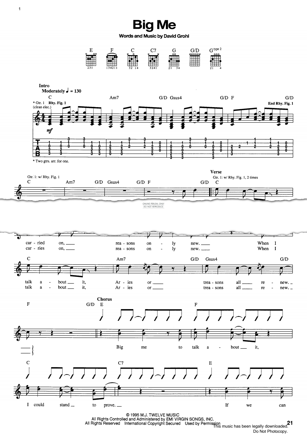Product gallery: Page 1 of 1 Big Me, Foo Fighters