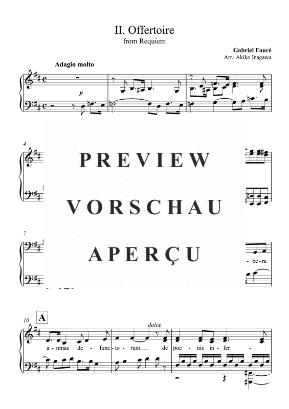 Product gallery: Page 2 of 7 Requiem - II. Offertoire, Inagawa, Akiko, Solo Piano