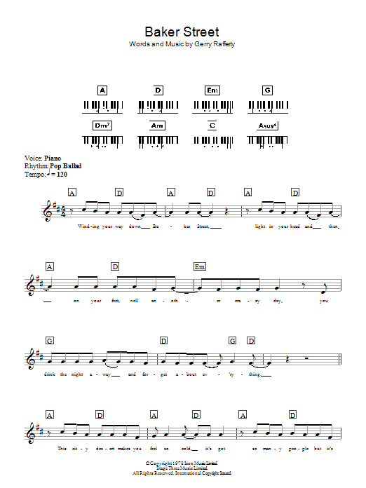 Produktgalerie: Seite 1 von 1 Baker Street, Gerry Rafferty, Klavier