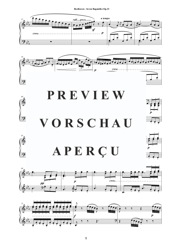 Produktgalerie: Seite 6 von 11 Seven Bagatelles for Piano Op.33, , Klavier Solo