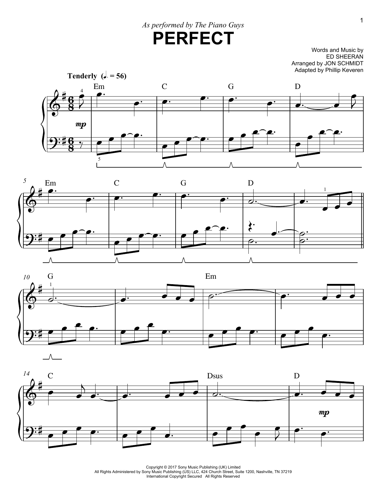 Produktbild zu: Perfect (arr. Phillip Keveren)