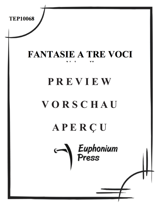 Produktgalerie: Seite 2 von 21 Fantasie a tre voci , , (fantasie for three instruments) Vol 2
