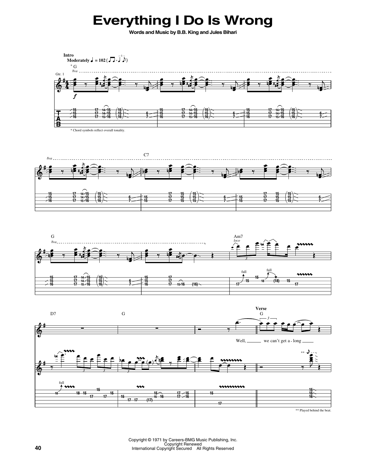 Product gallery: Page 1 of 1 Everything I Do Is Wrong, B.B. King