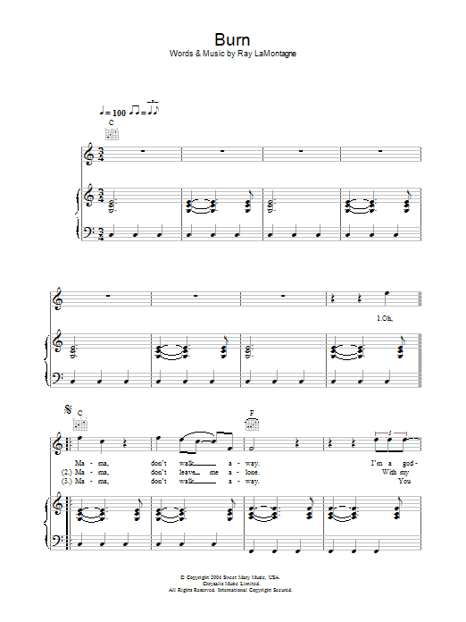 Produktgalerie: Seite 1 von 1 Burn, Ray LaMontagne, Gesang, Gitarre, Klavier