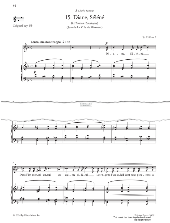 Produktgalerie: Seite 1 von 1 Diane, Séléné Op.118, No.3, Gabriel Fauré, Gesang, Klavier