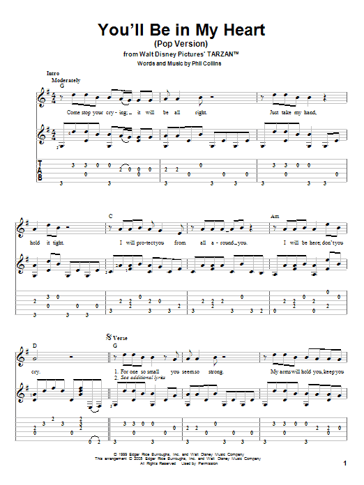 Produktbild zu: You'll Be In My Heart (from Tarzan)