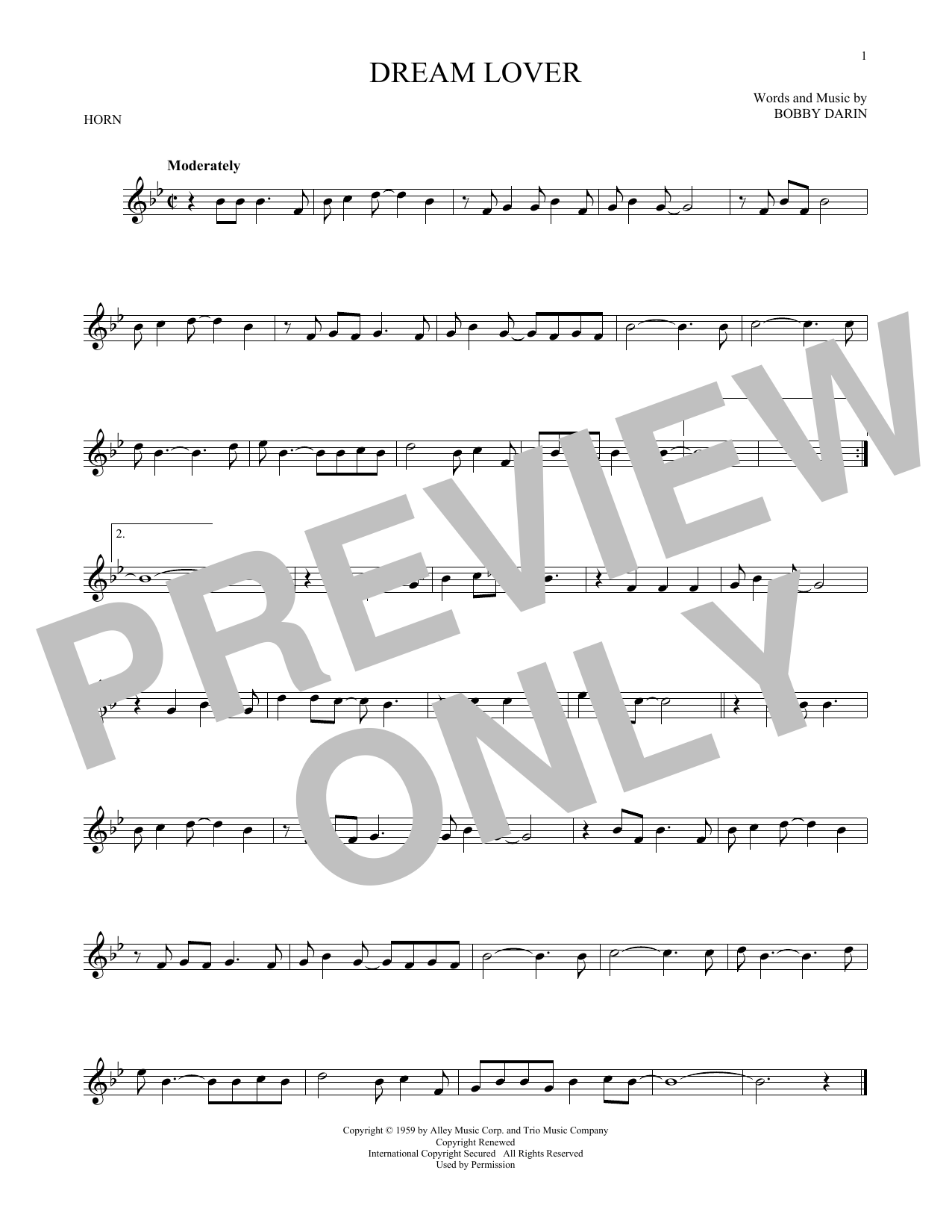 Produktgalerie: Seite 1 von 1 Dream Lover, Bobby Darin, Horn