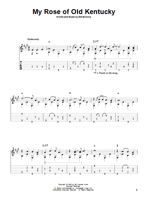 Produktgalerie: Seite 1 von 1 My Rose Of Old Kentucky, Bill Monroe, Gitarre
