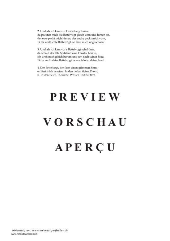 Product gallery: Page 3 of 3 Der Bettelvogt , , Piano and Voice
