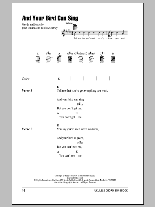 Product gallery: Page 1 of 1 And Your Bird Can Sing, The Beatles