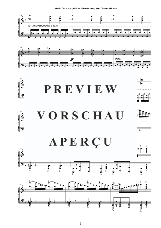 Produktgalerie: Seite 4 von 11 Ouvertüre (Sinfonia e Introduzione) aus Giovanna d'Arco - Klavier Version, , Klavier Solo