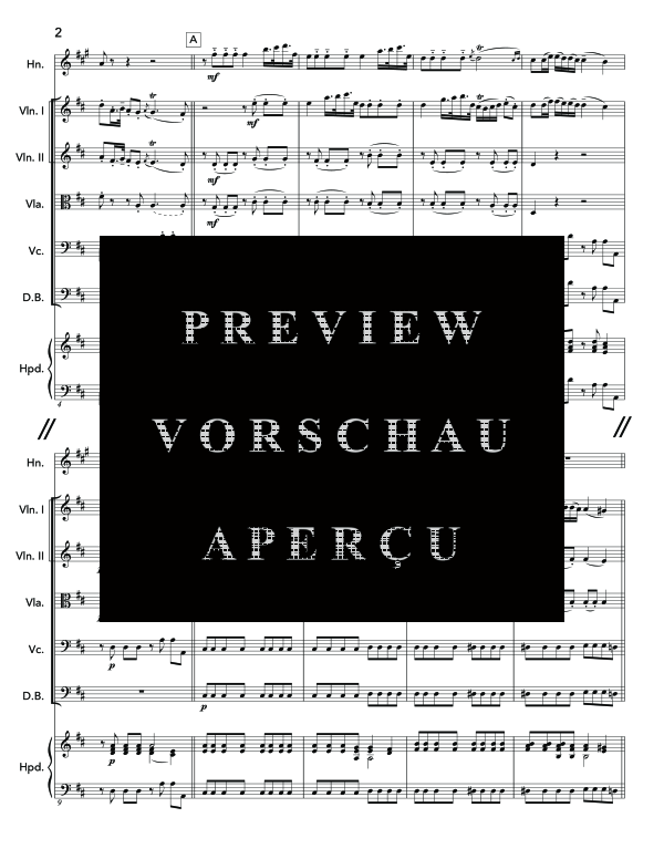 Produktgalerie: Seite 6 von 11 Sinfonia da Camera in Re, , (Horn in F Solo und Streichorchester)